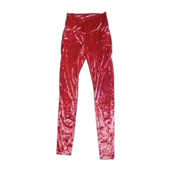 Fabletics Cross Over High Waist Crushed Velour Leggings Pockets Size Small NWT - Picture 3 of 9